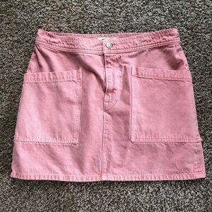 NWOT Madewell Size 31 Pink Denim Mini Skirt